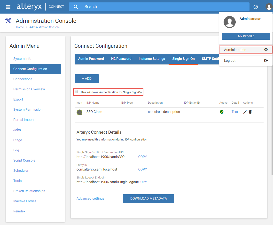 Afbeelding van Alteryx Connect tools.