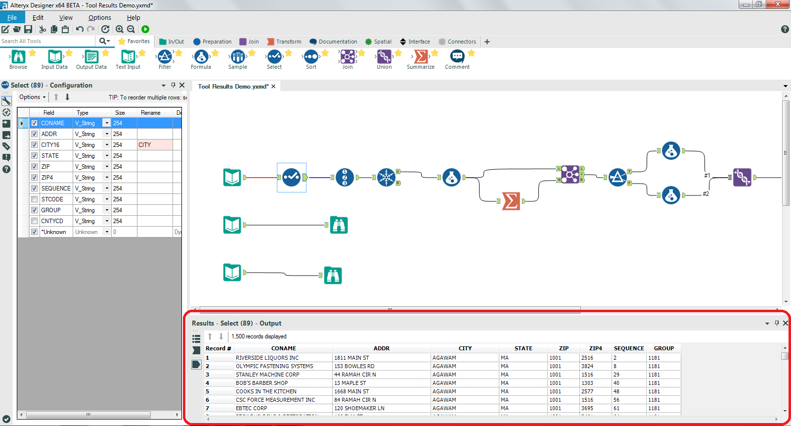 Schema van Alteryx Designer.