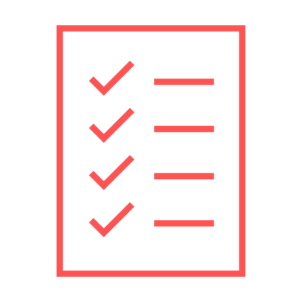 Pictogram van een checklist