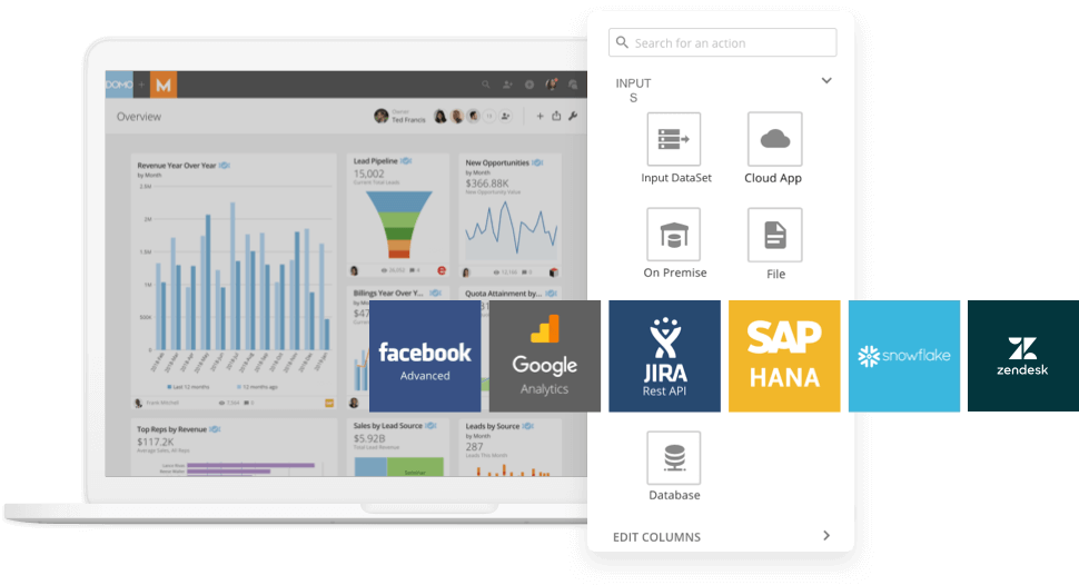 Schema van Domo Business Intelligence.