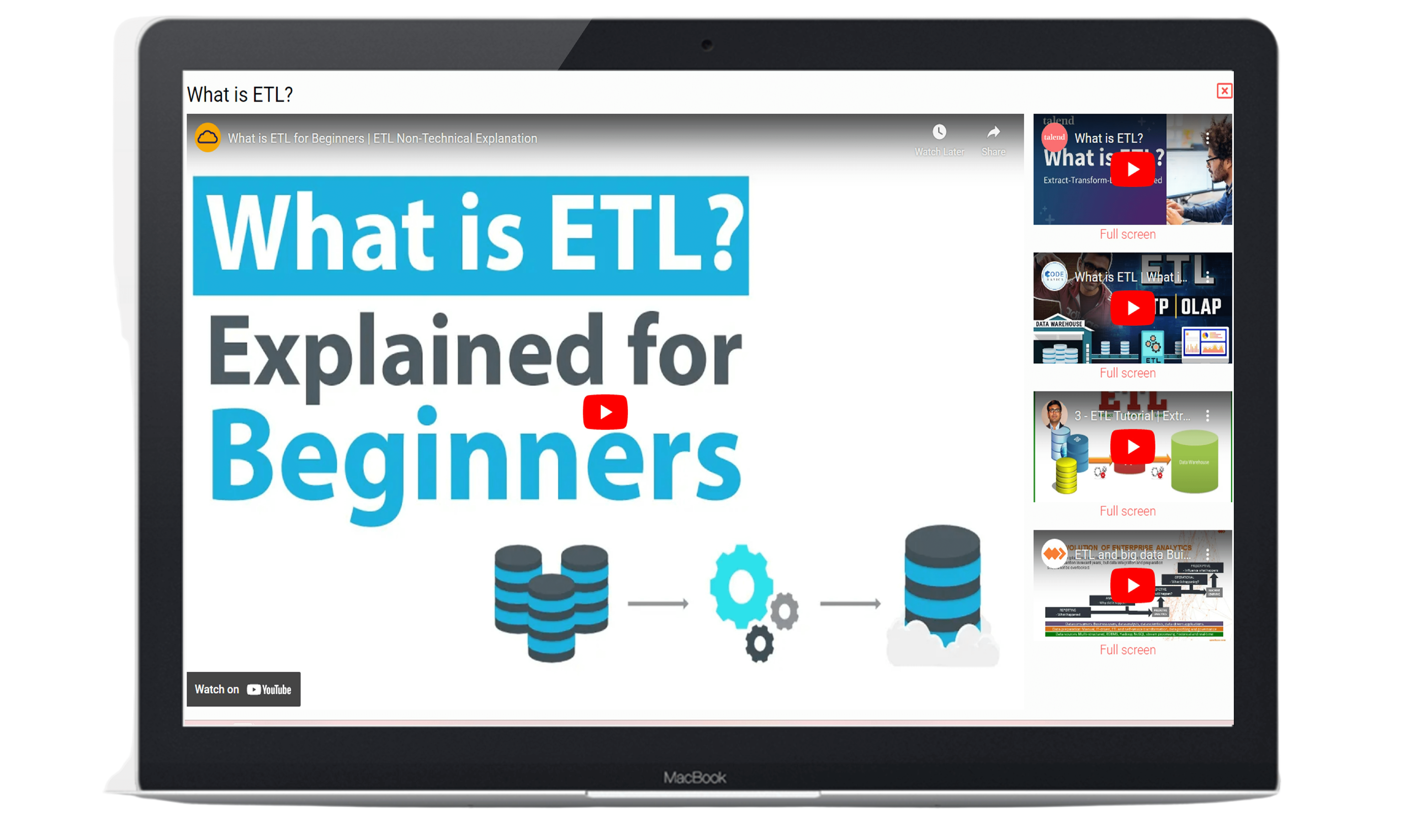 ETL guide learning modules