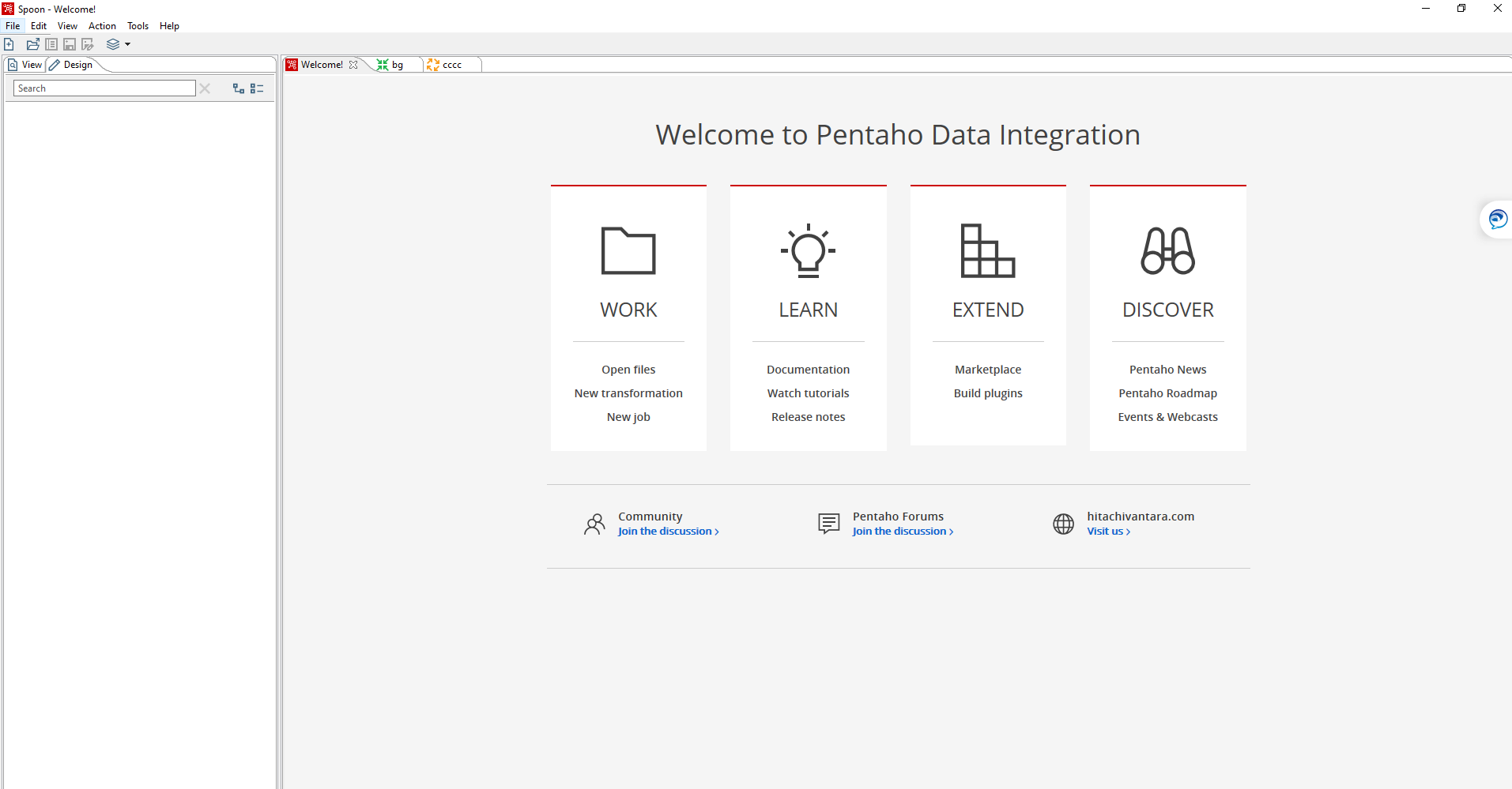 Screenshot van PDI Community Edition software.