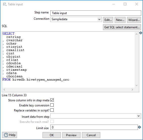 Screenshot van Pentaho Design Studio software.