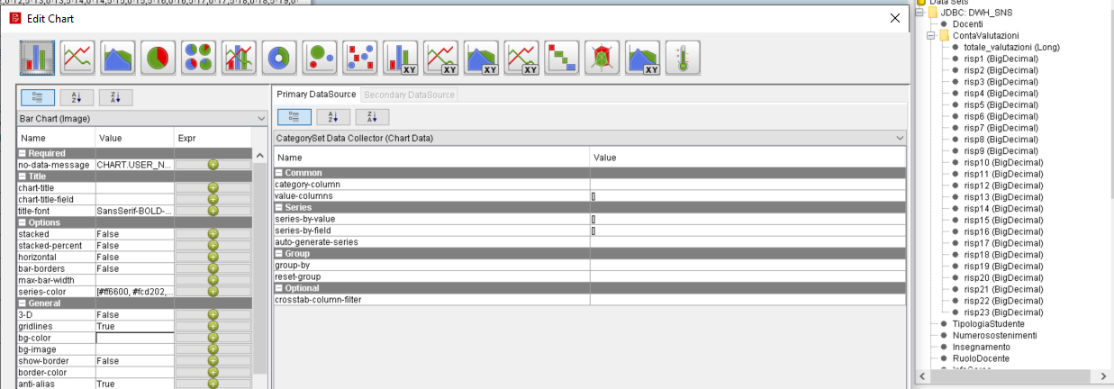 Schema van Pentaho Report Designer.