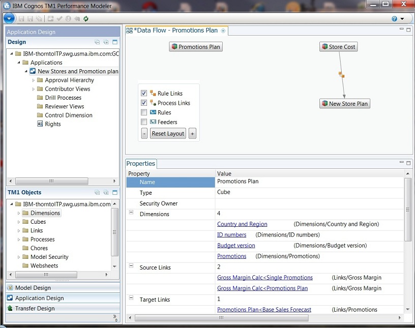 Afbeelding van IBM Cognos TM1 tools.