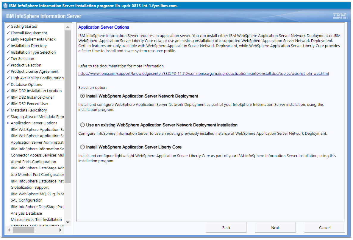 Screenshot van Infosphere Information Server Data Quality software.