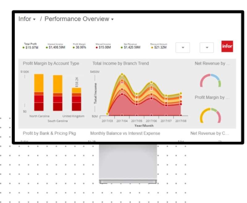 Screenshot van Infor Corporate Performance Management software.
