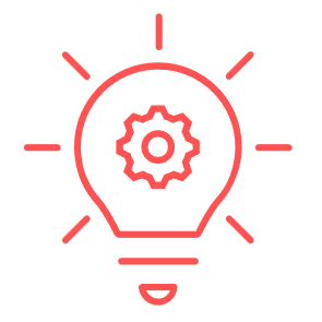 Icon met brandend lampje