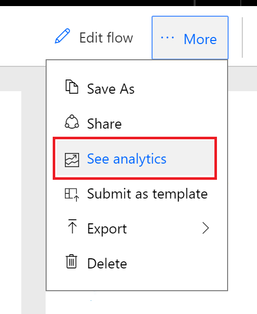 Afbeelding van Microsoft Flow Analytics tools.