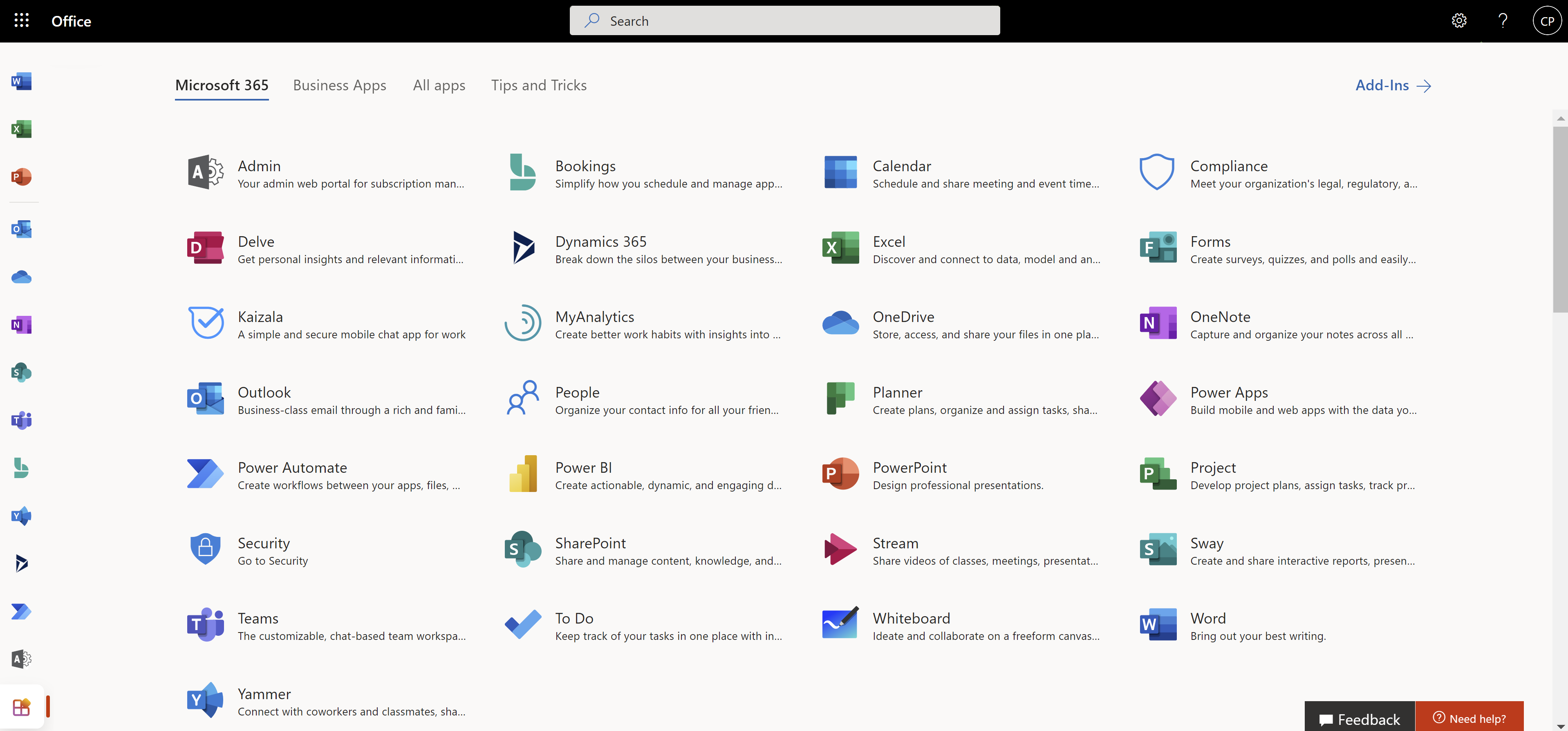 Schema van Microsoft Products.