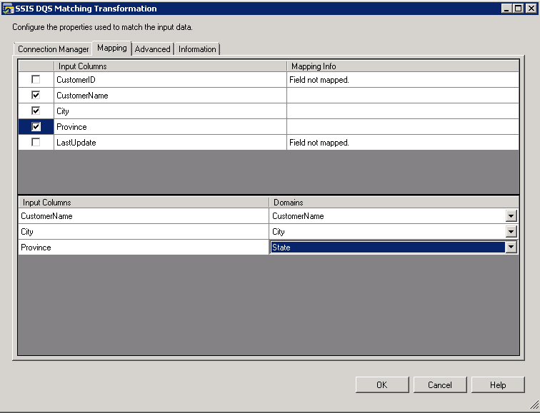 Screenshot van SQL Server Data Quality software.