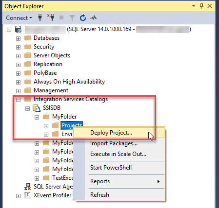 Schema van SQL Server Integration Services.