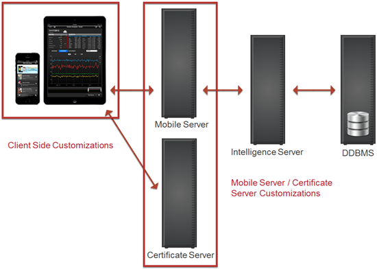 Screenshot van MicroStrategy Mobile Server software.