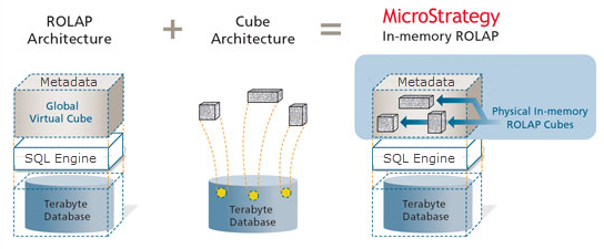 Schema van MicroStrategy Web Report.