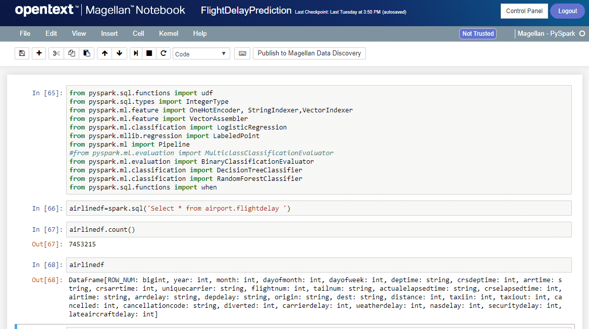 Screenshot van OpenText Magellan Data Discovery software.