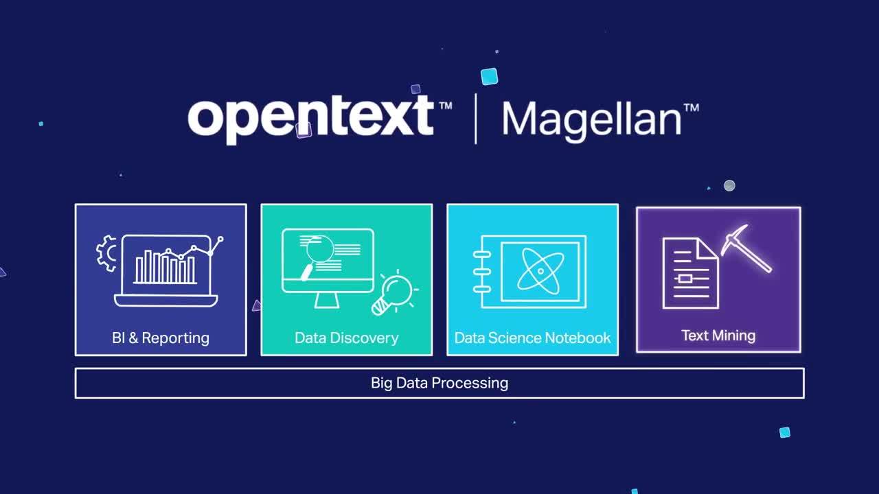 Screenshot van OpenText Magellan software.