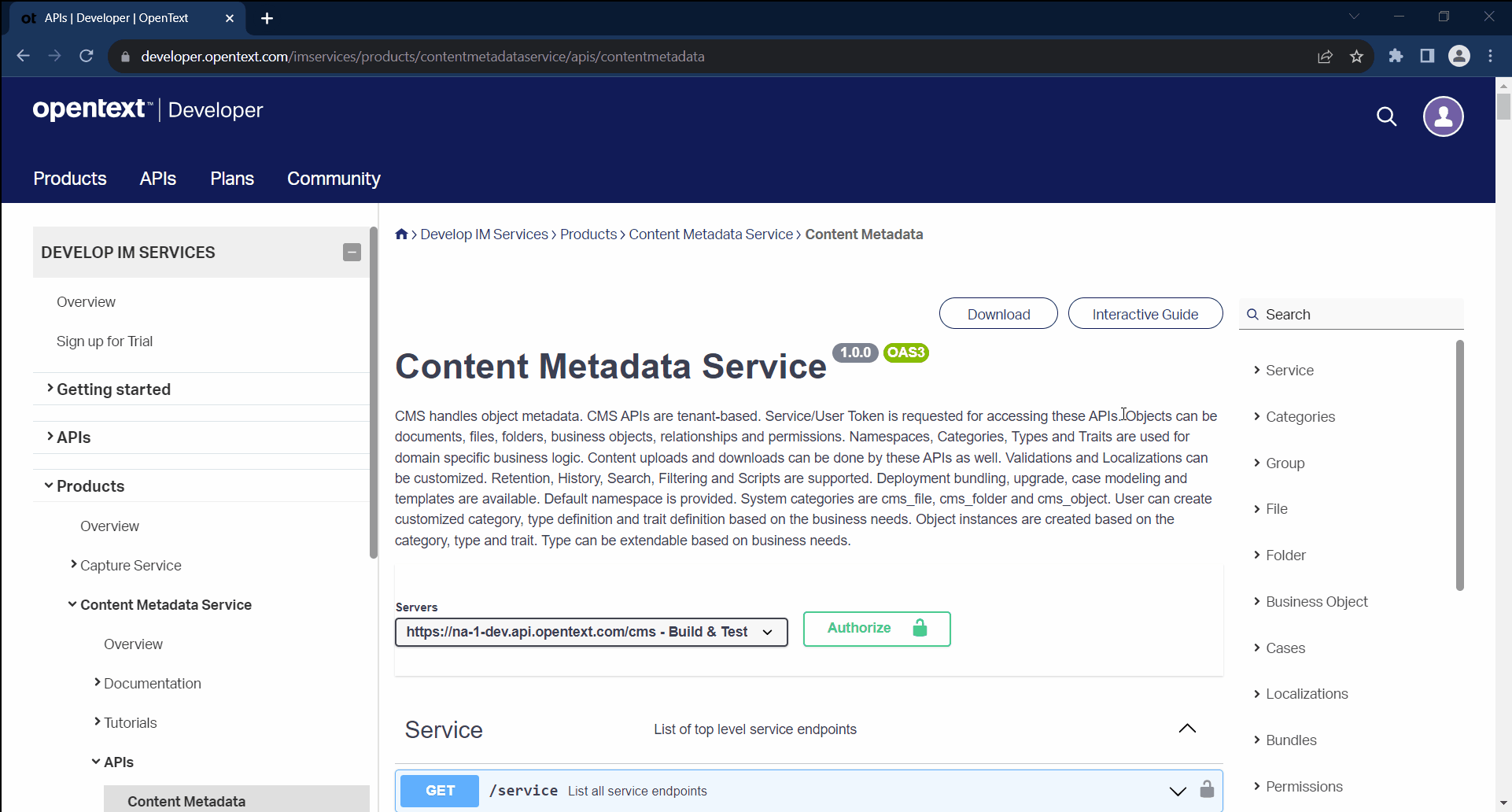 Screenshot van OpenText Solutions software.