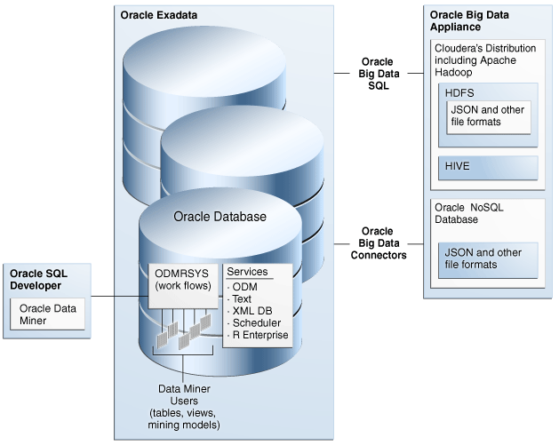 Screenshot van Oracle Data Mining software.