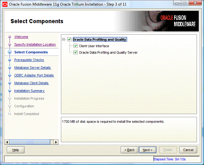 Screenshot van Oracle Data Profiling software.