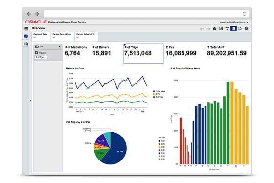 Schema van Oracle Data Visualisation.