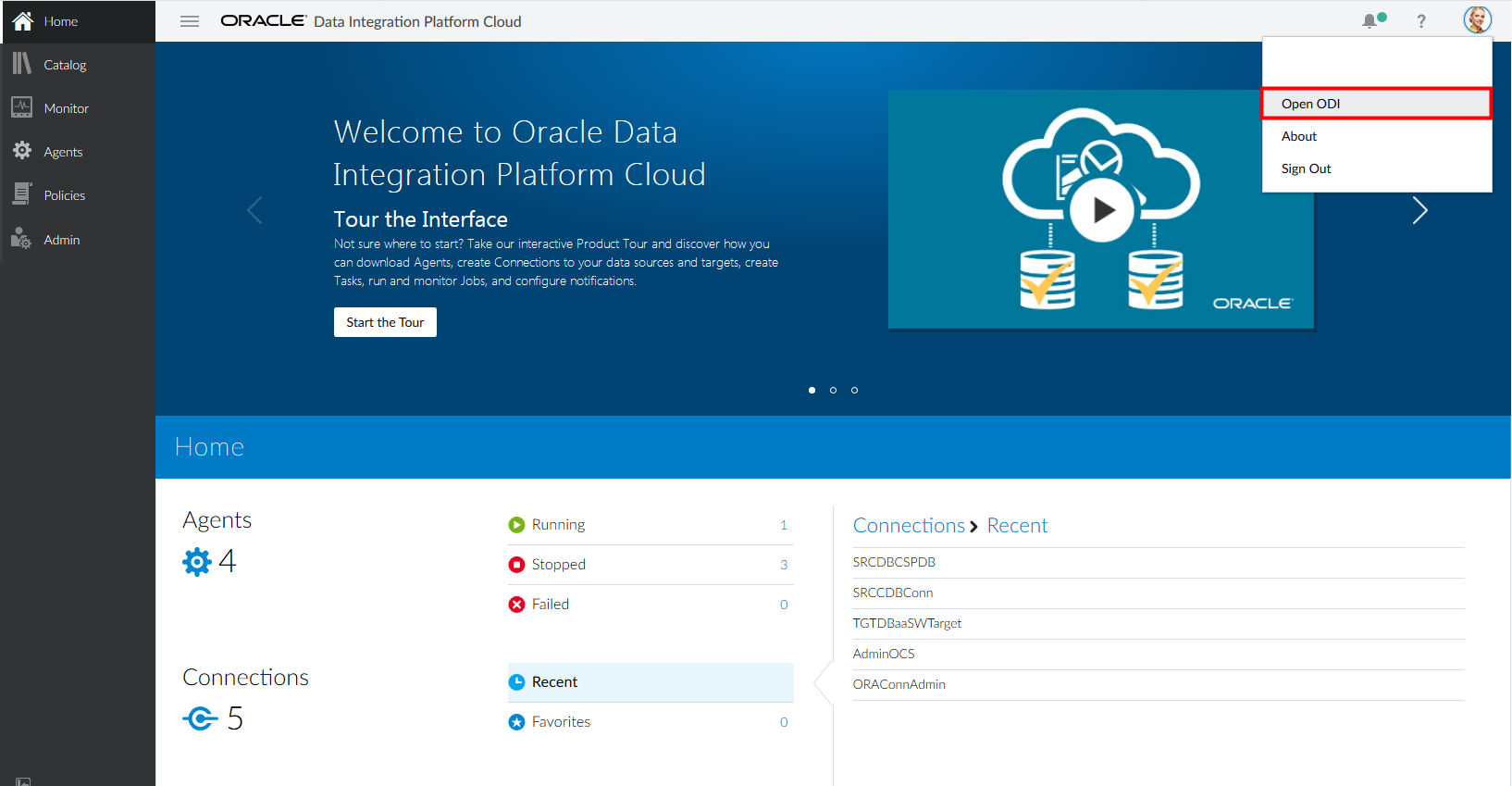 Schema van Oracle Data Integration.