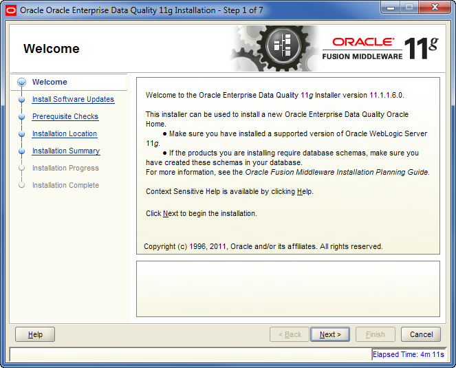 Screenshot van Oracle Datalens Server software.