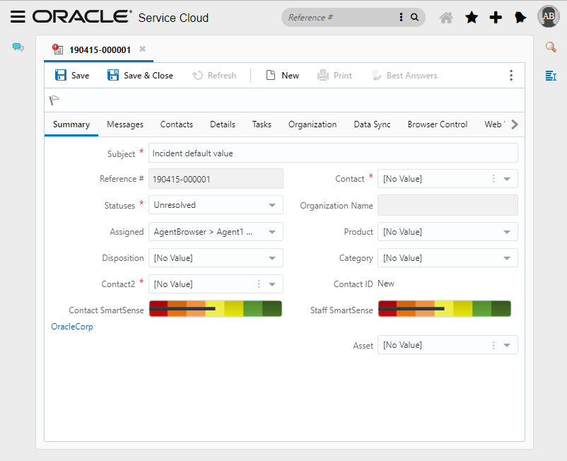 Afbeelding van Oracle Service Cloud tools.