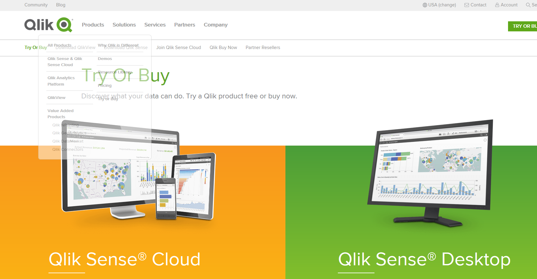 Screenshot van Qlik Sense Server software.
