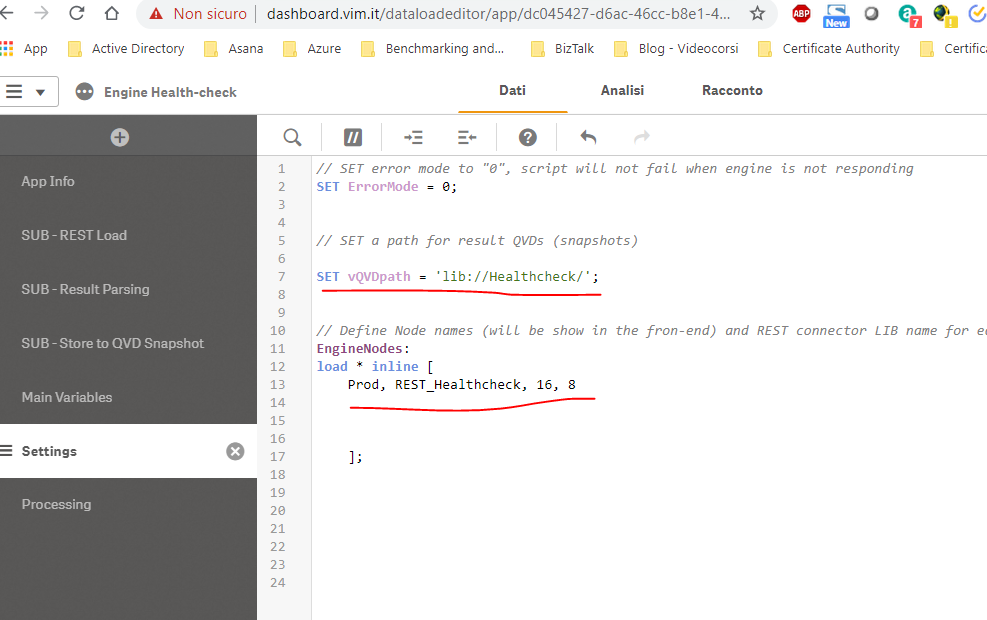 Screenshot van Qlik Associative Engine software.