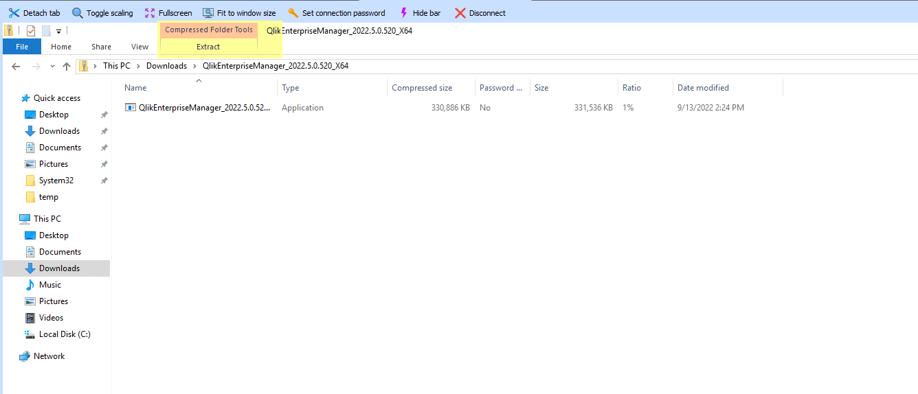 Screenshot van Qlik Enterprise Manager software.