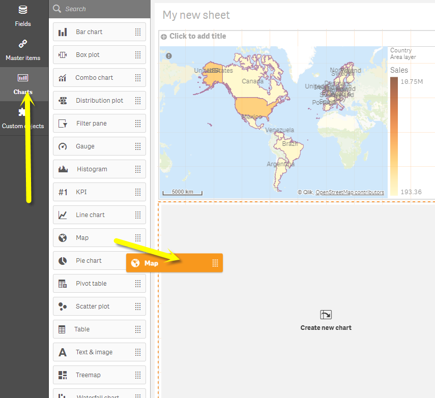 Schema van Qlik Geoanalytics.