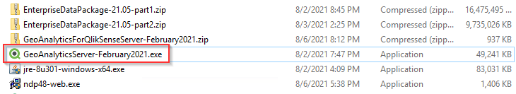 Screenshot van Qlik Geoanalytics Server software.