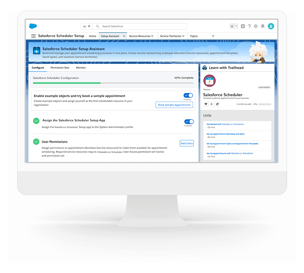 Afbeelding van Salesforce Scheduler tools.