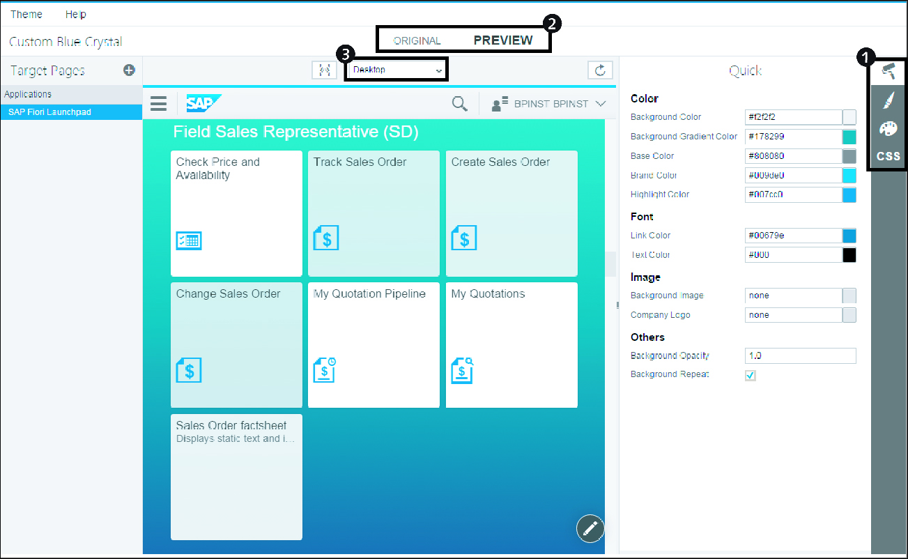 Schema van Fiori Launchpad.