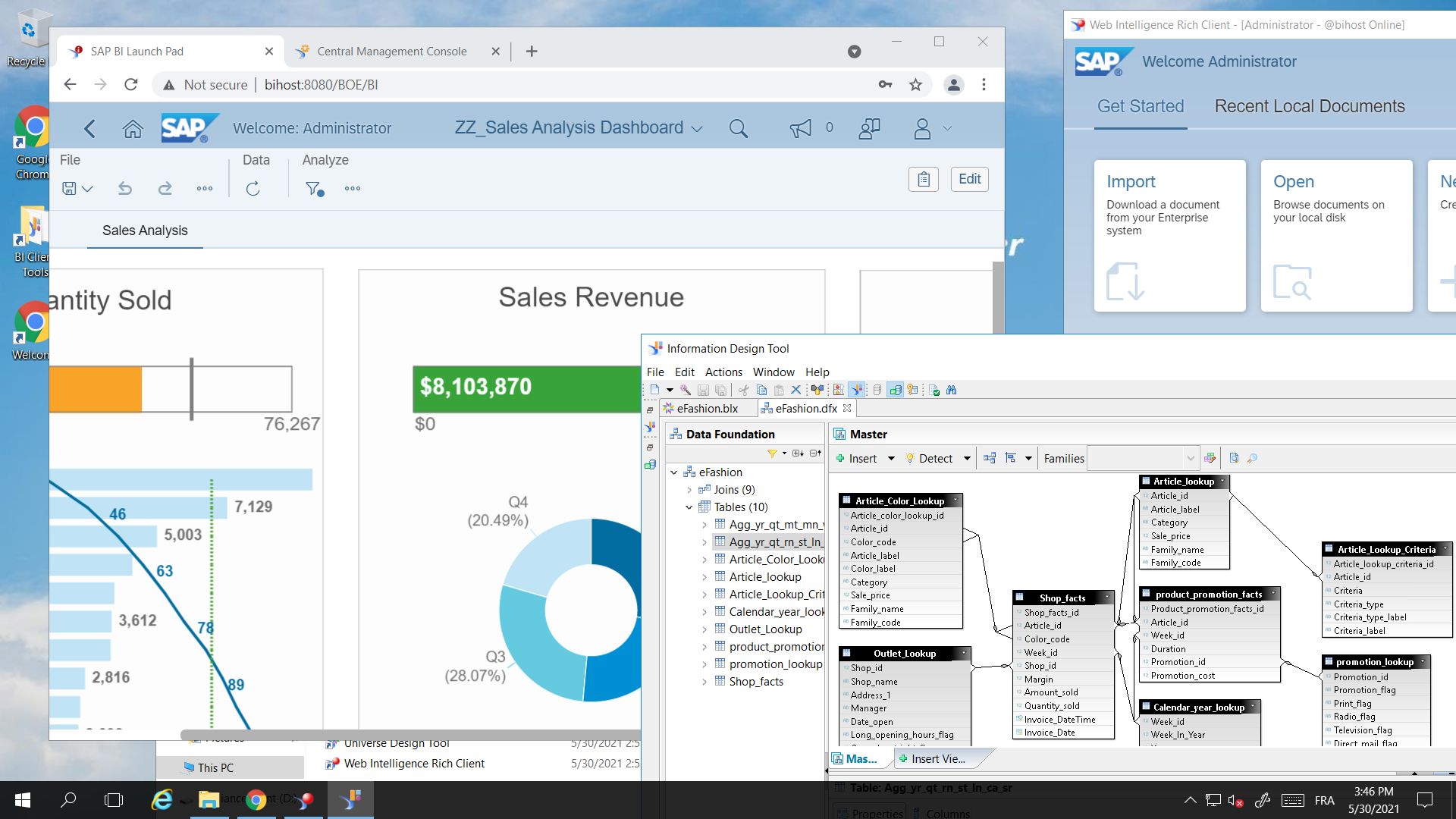 Afbeelding van SAP BI Platform tools.