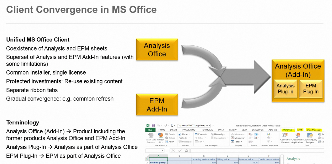 Schema van SAP BusinessObjects Analysis.
