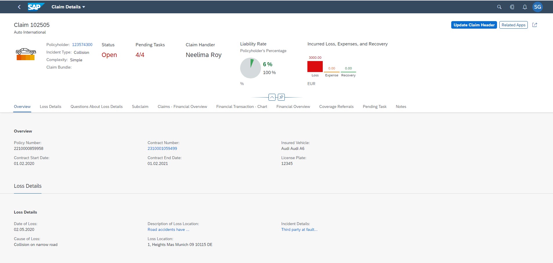 Afbeelding van SAP Insurance Analyzer tools.