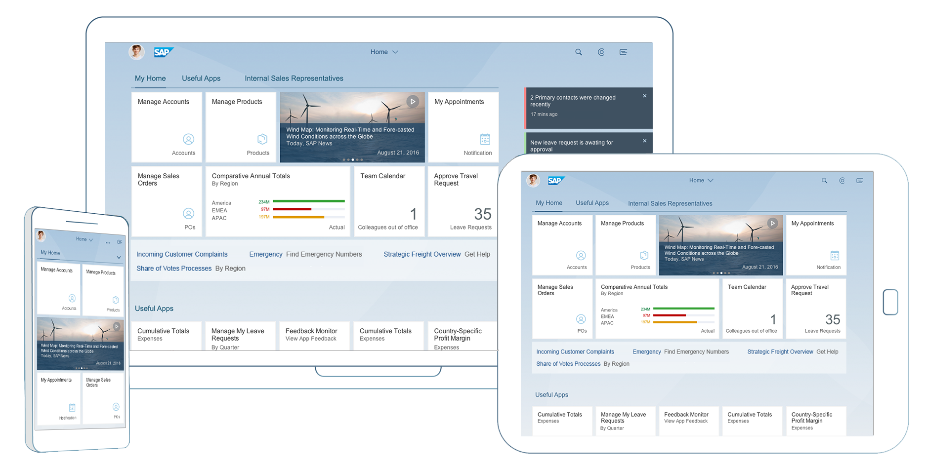 Afbeelding van Fiori Launchpad tools.