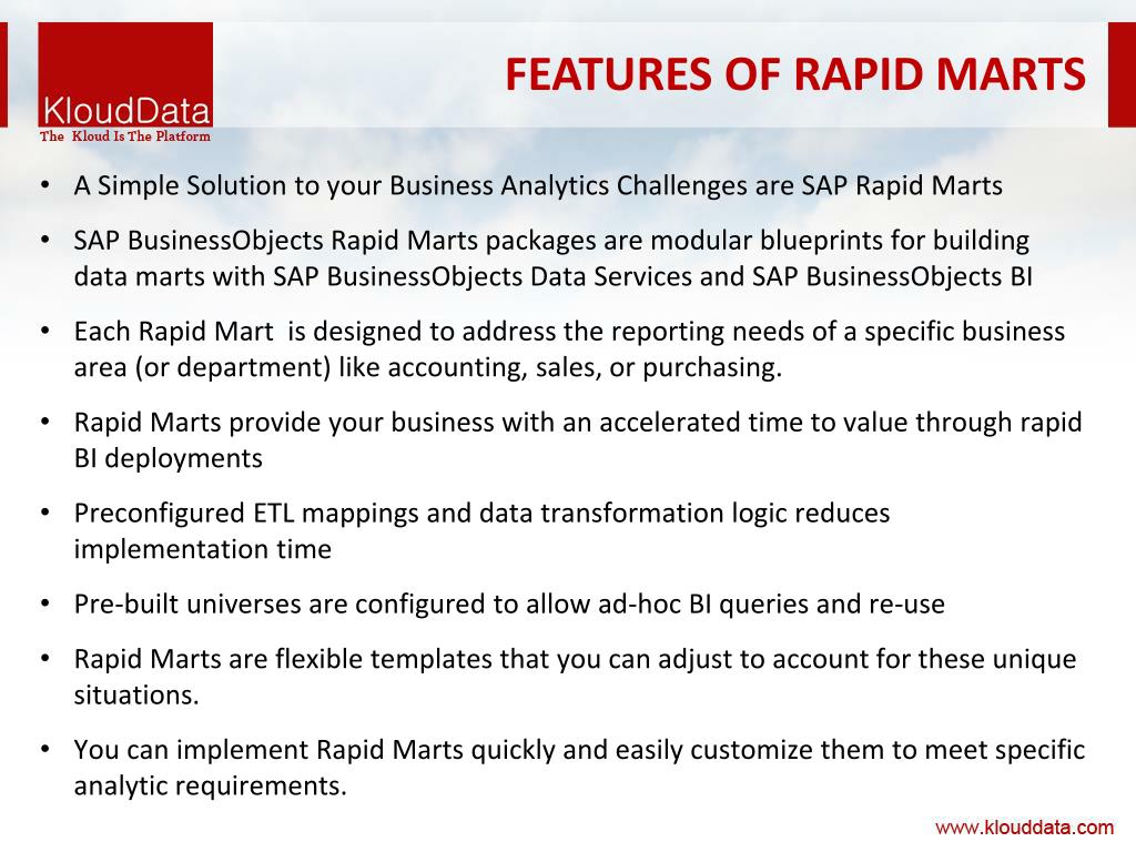 Schema van Rapid Marts.