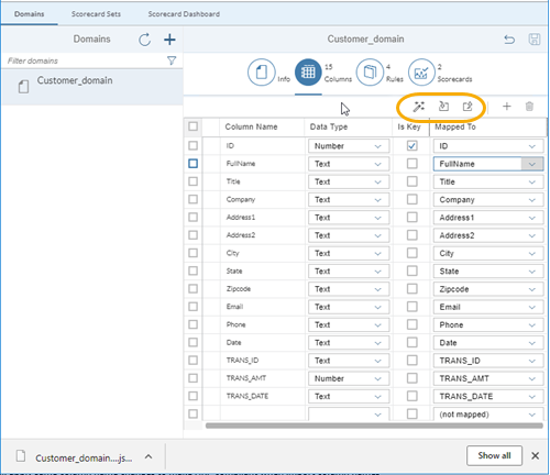 Screenshot van SAP Agile Data Preparation software.