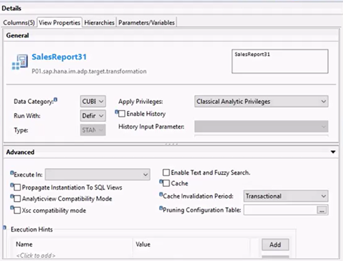 Schema van SAP Agile Data Preparation.