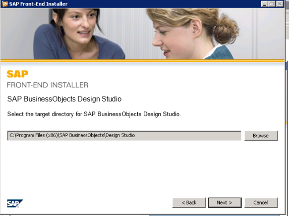 Screenshot van SAP Businessobjects Design Studio software.