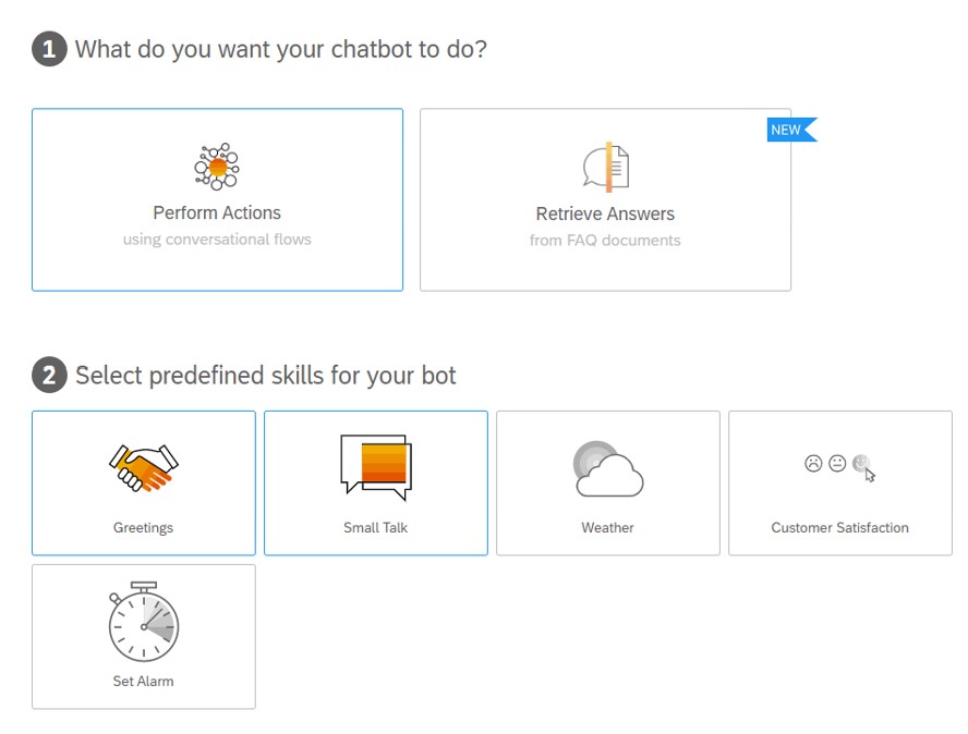 Screenshot van SAP Conversational AI software.