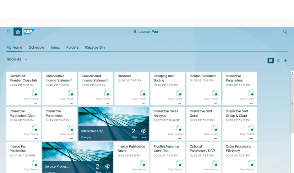 Afbeelding van SAP Crystal Server tools.