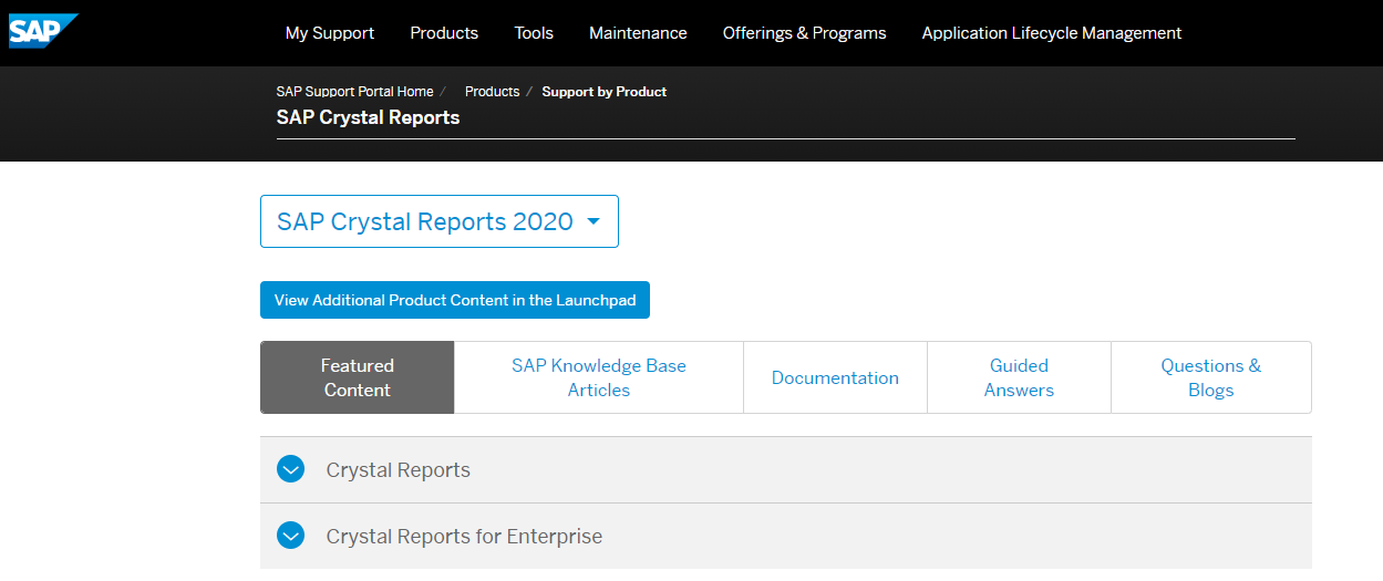 Schema van SAP Crystal Server.