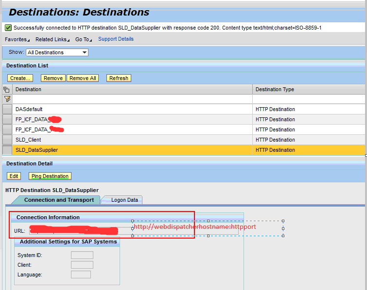 Screenshot van SAP Netweaver Pi software.