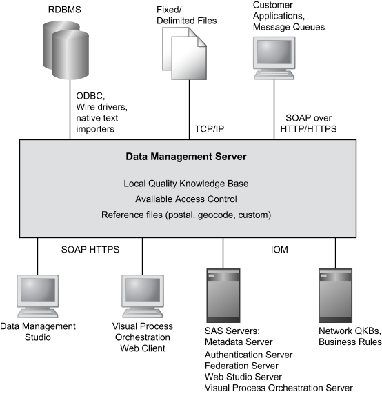 Afbeelding van Dataflux Data Management Server tools.