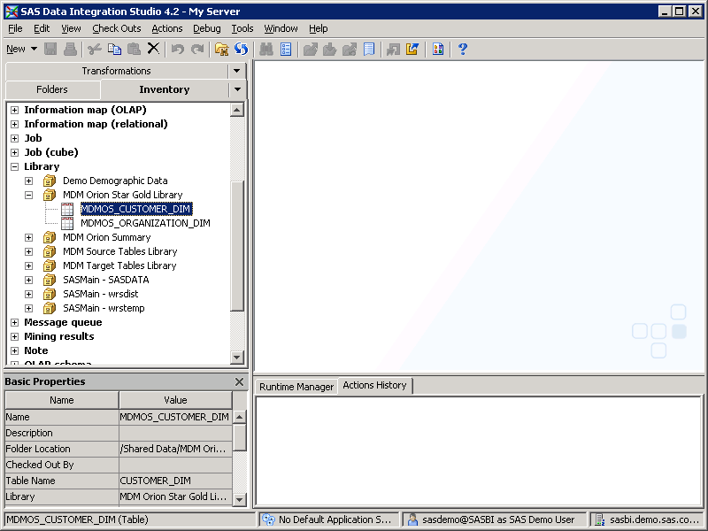 Afbeelding van SAS Data Integration Studio tools.