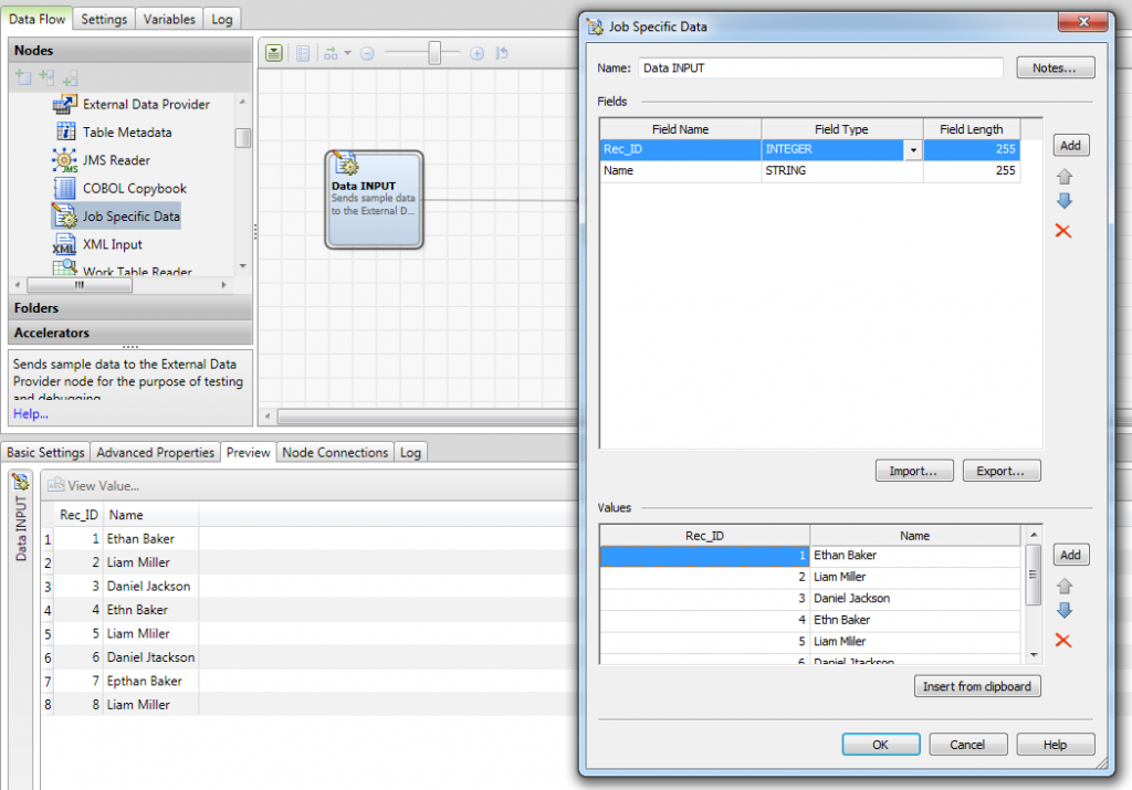 Screenshot van SAS Data Quality software.