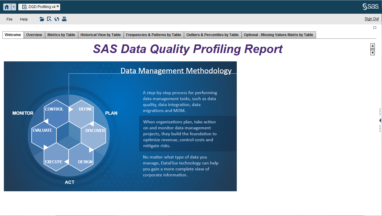 Schema van SAS Data Quality.